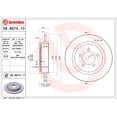 thumbnail image 2 of Brembo Brake Rotor 08897411C02 Solid; One Piece Design; Wheel Bolt Pattern 5 x 114.3 Millimeter; 184 Millimeter Hat Inside Diameter; 82 Millimeter Hub Diameter; Gray Cast Iron; Single, 2 of 2