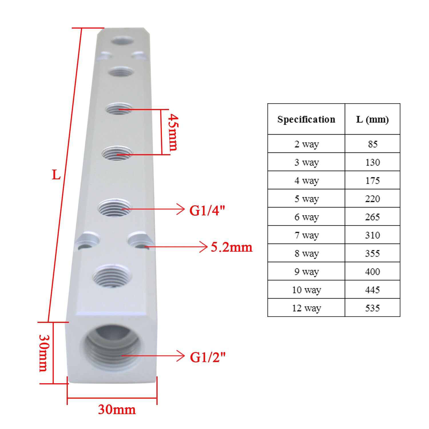 1/2 1/4 female manifold thread ball valve air distribution manifold
