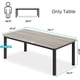 thumbnail image 2 of 78.7-pulgada long rectangular dining mesa para 6 - 8, industrial style, sturdy metal frame - only mesa, ideal para para kitchen o sala de estar, indoor restaurant use too, 2 of 7