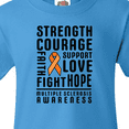 thumbnail image 4 of Inktastic Multiple Sclerosis Awareness Strength Courage and Support Youth T-Shirt, 4 of 5