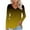 Army Green, variant on Oalirro Women's Gradient V Neck Long Sleeve T Shirt Casual Basic Tops Comfort Tees