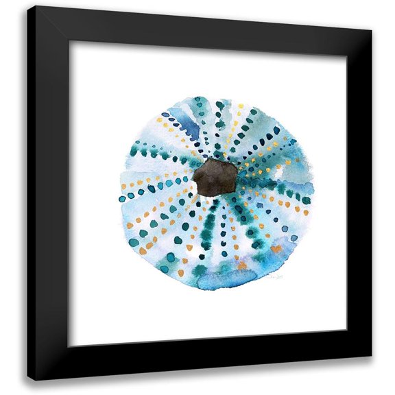 Jin, Jing 12x12 Black Modern Framed Museum Art Print Titled - Sea Glass Seashell