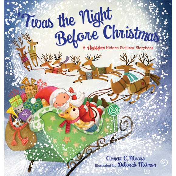 Pre-Owned 'Twas the Night Before Christmas: A Highlights Hidden Pictures(r) Storybook (Hardcover) 1684376491 9781684376490