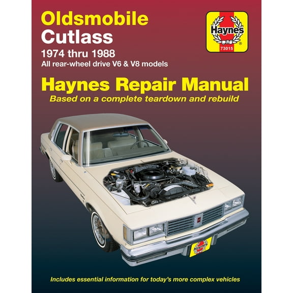 Oldsmobile Cutlass & Cutlass Supreme V6 & V8 Gas Engines (74-88) Haynes Repair Manual ^