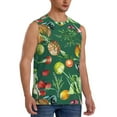 thumbnail image 2 of Bixox Men's Vegan Printed Shirt Sleeveless Fitness Tank Top-Large, 2 of 7
