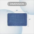 thumbnail image 5 of Better Trends 17" x 24" Bathroom Rug – 100% Cotton, Extra Soft Tufted Reversible Bath Mat, Water-Absorbent, Machine Washable (Blue) Lilly Crochet Collection, 5 of 7
