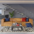 thumbnail image 1 of Modway Mingle Vegan Leather 3-Piece Sectional Sofa in Tan, 1 of 11