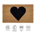 thumbnail image 3 of Black Heart Doormat, 24" x 36", 3 of 7