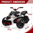 thumbnail image 3 of Royalbelle White 12V Electric Ride on Truck Car Remote Control, 7MPH, 2x55W Motor, 3 of 7