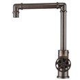 thumbnail image 3 of Ancona Urban Robinet de Salle de Bain à 1 Trou, Monté sur Comptoir, avec Poignée à Roue Ronde, en Bronze Huilé, 3 of 6