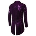 thumbnail image 4 of Odeerbi Blazer Jackets for Men Autumn And Winter Office Work Suit Jacket Personality Sequins 2025 Casual Suits Purple, 4 of 4