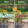 thumbnail image 3 of Green Plaid Round Fitted Tablecloth with Elastic Edge, Flower Vintage Leaf Floral Waterproof Table Cover, Indoor Outdoor Table Cloth for Kitchen Dinner, Outdoor, Picnic, 36"-44", 3 of 6