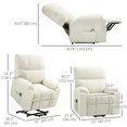 thumbnail image 2 of HOMCOM Lift Chair for Seniors, Microfibre Upholstered Power Recliner Chair with Remote, Quick Assembly, Cream White, 2 of 7