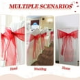 thumbnail image 5 of Lavish Cover Premium Glossy Chair Sash, Washable Decorative Bows for Weddings, Parties, Home Decor(Red, 10 Packs), 5 of 7