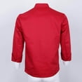 thumbnail image 2 of serony Veste de Chef Manteau Uniforme Manches Longues Hôtel Cuisine Cuisinier Vêtements TG Rouge, 2 of 8