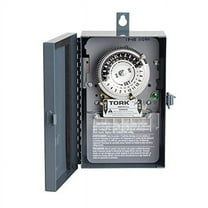 NSi Industries TORK 1109A-O Indoor/Outdoor 40-Amp Multi-Volt Mechanical Lighting and Appliance Timer - 24-Hour Programming- 120/208-277-Volt , Grey