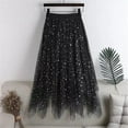 thumbnail image 3 of ANINEO Little Girls Kids Star Sequin Skirts for Long Sequin Skirt Tutu High Low Skirt Sparkly Layered Elastic Waist A Line Skirt, 3 of 3