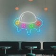 thumbnail image 3 of Craftnamesign UFO Neon Light Up Wall Sign For Nursery Kids Room Decorations, 3 of 5