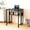 Black, variant on QinaQin 31.5 in Folding Table with Storage Shelf,Foldable Small Computer Desk with Wheels,Desk Table for Home Office,White