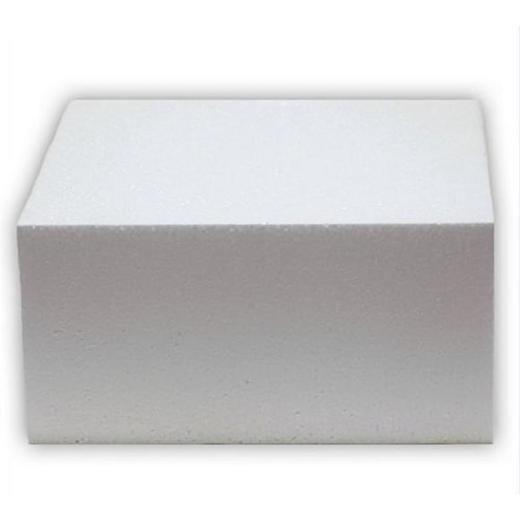 Oasis Supply Dummy Square Cake, 16" x 16" x 3", White