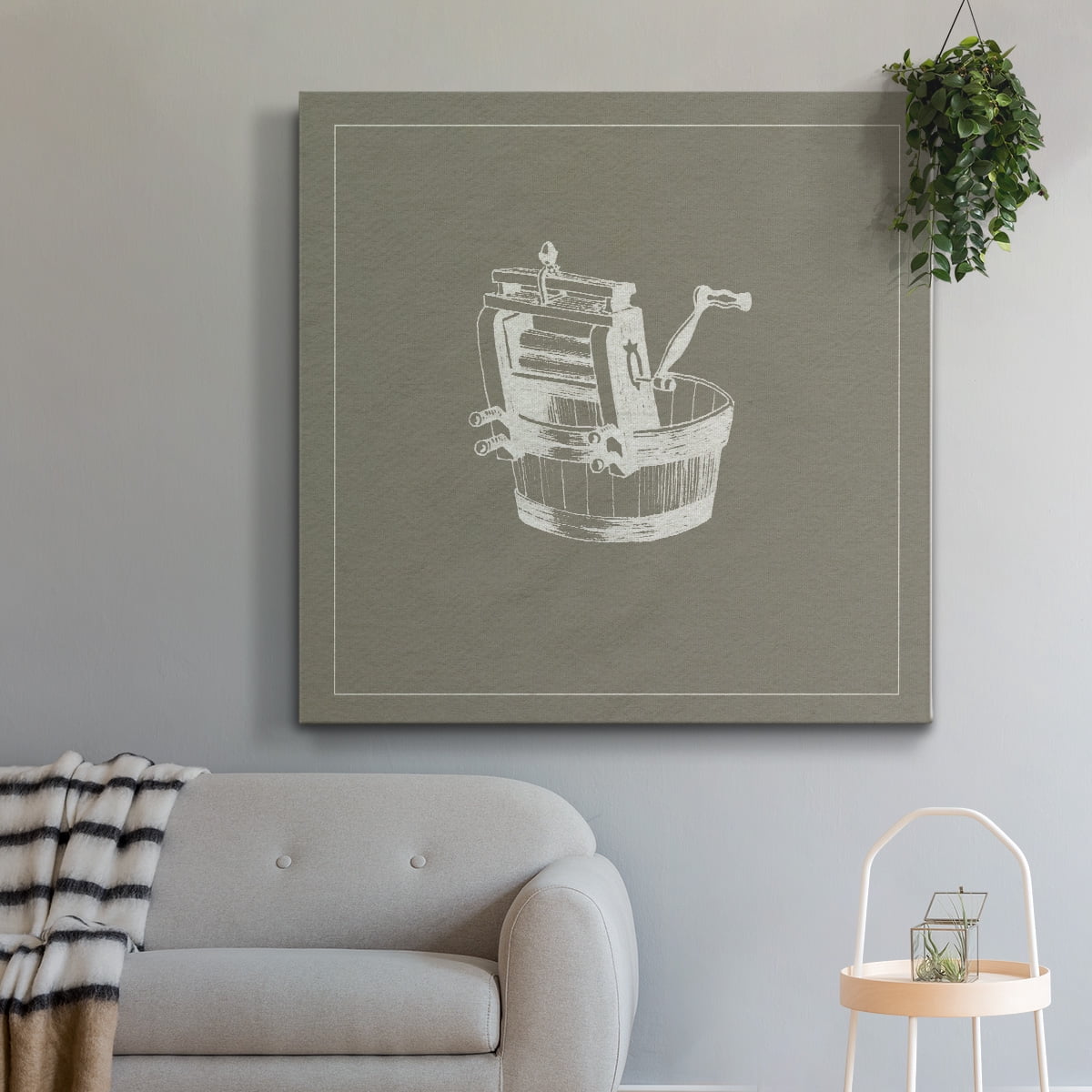 Wexford Home Laundry Tips V-Premium Gallery Wrapped Canvas, 16" x 16" - Ready to Hang