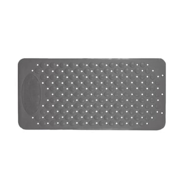 Tapete de Baño VIRK con Masajeador Gris 35x68 cm