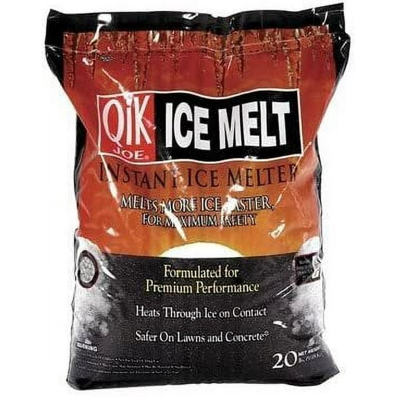 Qik Joe Ice Melter Bag Calcium Chloride Pellets Down To - 25 F 20 Lbs.
