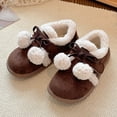 thumbnail image 5 of Quealent Girls Boys Snow Boots Kids Warm Winter Boots Toddler Plush Booties Furry Lined Non-Slip Shoes (Toddler/Little Kid/Big Kid) Brown for Size 11.5, 5 of 8