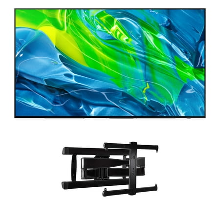 SAMSUNG 55-inch OLED 4K S95B Series Quantum HDR OLED Self-Illuminating LED Smart TV with Sanus Systems VLF728-B2 Full Motion Wall Mount (2022)
