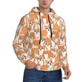 thumbnail image 2 of Sikiie Corgi Animal Men's Hoodie, Essentials Hoodie, Sweatshirt, Pullover Hooded Sweatshirt for Men-X-Large, 2 of 7