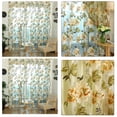 thumbnail image 4 of 2 Uds Cortina Ventana Cenefas Gasa Con Patrón Transparente Flores (100x200cm) Amarillo, 4 of 7