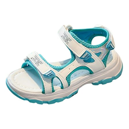 

ZRBYWB Children Shoes Platform Sandals Color Matching Soft Sole Beach Sports Sandals Summer Shoes