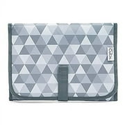 Baby Portable Changing Pad, Diaper Bag,Travel Mat Station (Grey Pattern, Compact)