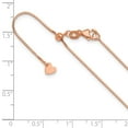 thumbnail image 6 of 14K Rose Gold Box Chain Styles Necklace Adjustable .8 mm 22 inch 0.8, 6 of 6