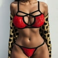 thumbnail image 2 of Everyday Bras for Women Men S Briefs Lace Pajama Set for Women Long Sleeve Lace Underwear Set Lace Garter Lingerie Set with Removable Choker Adult Mens Underwear Lace Shorts Lingerie Set Red L, 2 of 5