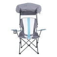 thumbnail image 6 of Kelsyus Premium Portable Camping Folding Outdoor Lawn Chair w/ 50+ UPF Canopy, Cup Holder, & Carry Strap, Blue & Gray (2 Pack), 6 of 9