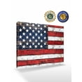thumbnail image 2 of Vintage American Flag Wall Art for Living Room,Canvas Picture Wall Decor for Bathroom Bedroom,Country Wooden USA Flag Painting Artwork for Office Kitchen Hallway Dining Room Home Decorations 20"x24", 2 of 8
