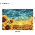 thumbnail image 3 of SKYSONIC Bathroom Rug Mats Starry Sky Sunflower Print, Fluffy Plush Absorbent Bath Rugs Carpet with Non Slip Bottom for Bathroom Floor Toilet Tub and Shower, 3 of 7