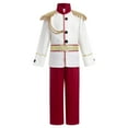 thumbnail image 3 of FYMNSI Boy Prince Charming Costume Halloween Carnival Cosplay Fancy Dress Up Medieval Royal Prince King Knight Outfit for Kids Jacket Top Pants Crown Scepter Set 8-10 Years Wine Red Scepter, 3 of 8