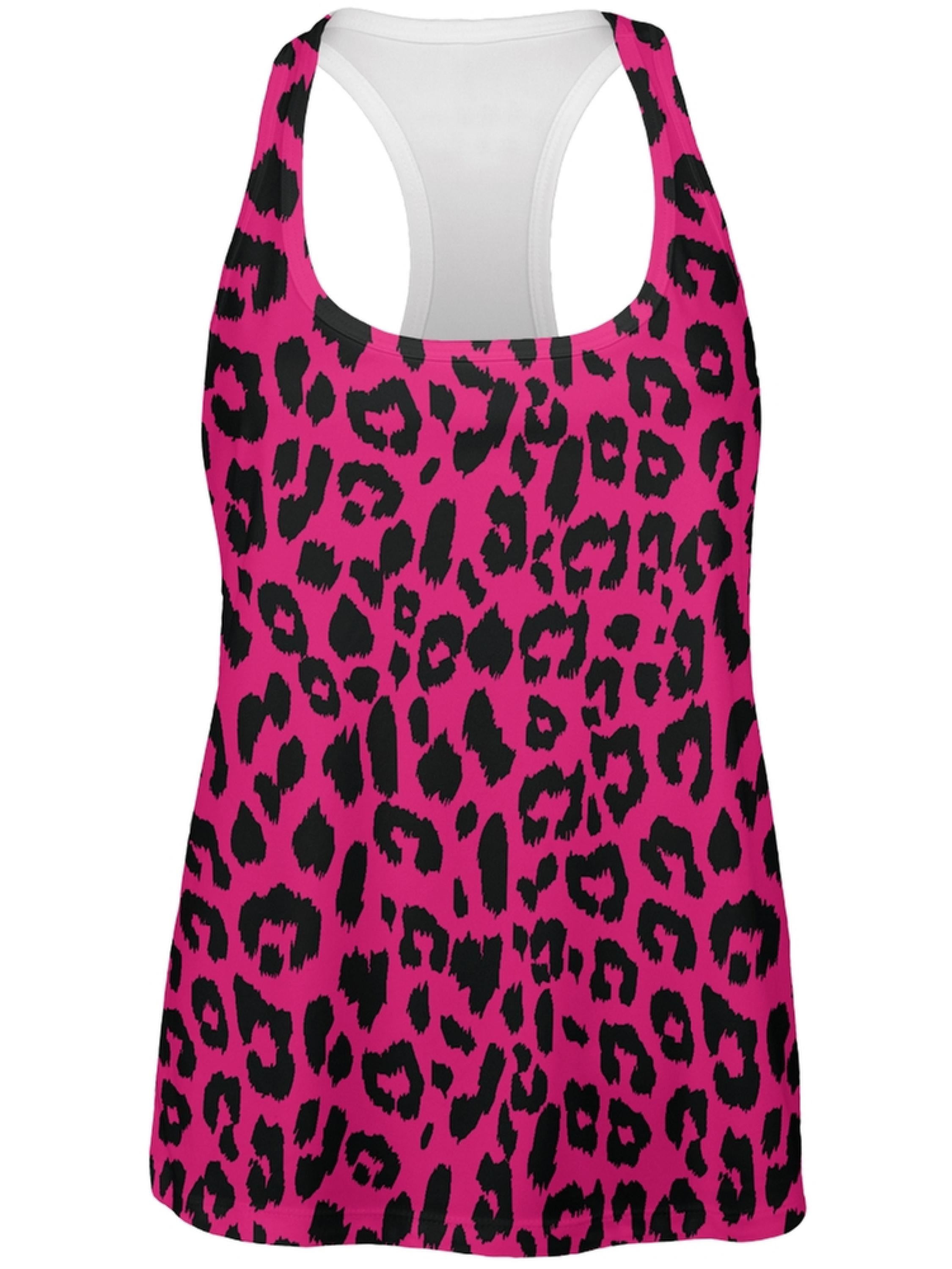 【Anyone more】Bank Printed Sleeveless Setup Animal World's Loose Fitting Racerback Tank Top - Pink
