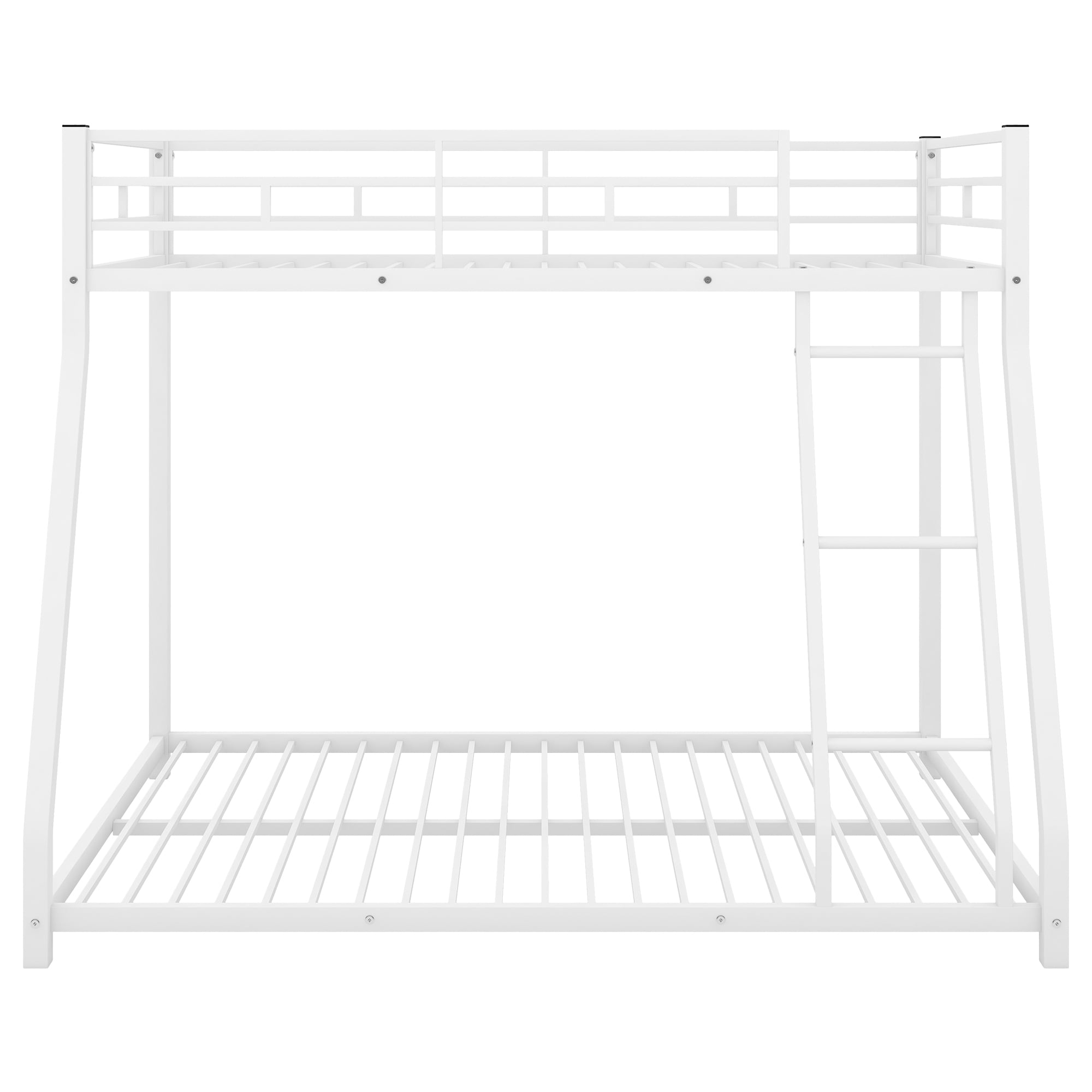 Euroco Metal Twin over Full Bunk Bed with Trundle, White