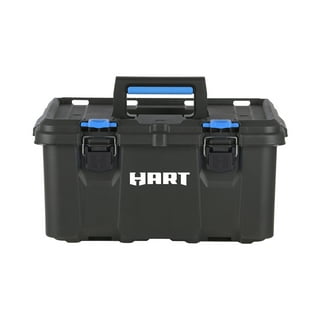 Caja de almacenamiento de plástico transparente de 200 cuartos con ruedas y  tapa azul - Juego de 2 - HART Tools