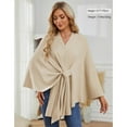 thumbnail image 4 of Women's Elegant Shawl Wraps Soft Open Front Poncho Sweater for Spring Fall Winter, 4 of 6