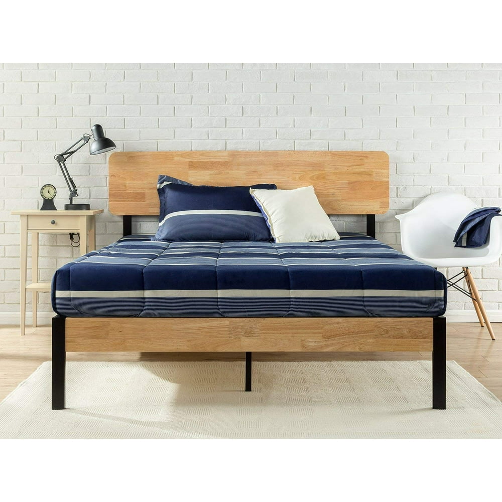 Zinus Olivia 41” Metal and Wood Platform Bed Frame, Twin