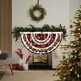 thumbnail image 4 of HomeKingdee Christmas Red and Black Buffalo Plaid Bunting Fan Flag for Outside Plaid Xmas Trees Hanging Flag Banner Pleated Buntings for Christmas Garden Decor, 4 of 6