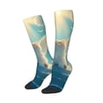 thumbnail image 2 of Bingfone Compression Socks for Women and Men Long Socks for Running Athletic Cycling Nurse-Sunshine Cute Winged Cat, 2 of 8