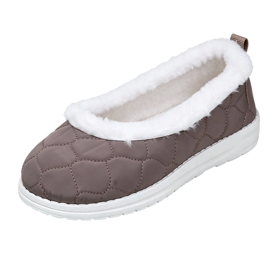 Domuza Womens Slippers Fuzzy Fluffy Cozy Warm Slipper Wool Cuff and Suede Sole 2026 Fall Winter House Indoor Outdoor Home Shoes Brown 6.5(EU-37)