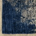 thumbnail image 3 of 2' X 8' Blue And Grey Abstract Shag Power Loom Stain Resistant Runner Rug, 3 of 10