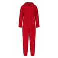thumbnail image 5 of Cadancy Fleece Jumpsuit for Women Zip Up Hooded Sherpa Fuzzy Pajamas Long Sleeve One Piece Loungewear Winter Warm Flannel Onesie Outfits 2025, 5 of 9