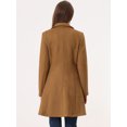 thumbnail image 4 of Abrigo Largo Elegante de Invierno con Solapa y Doble Botonadura para Mujer marrón XS, 4 of 5